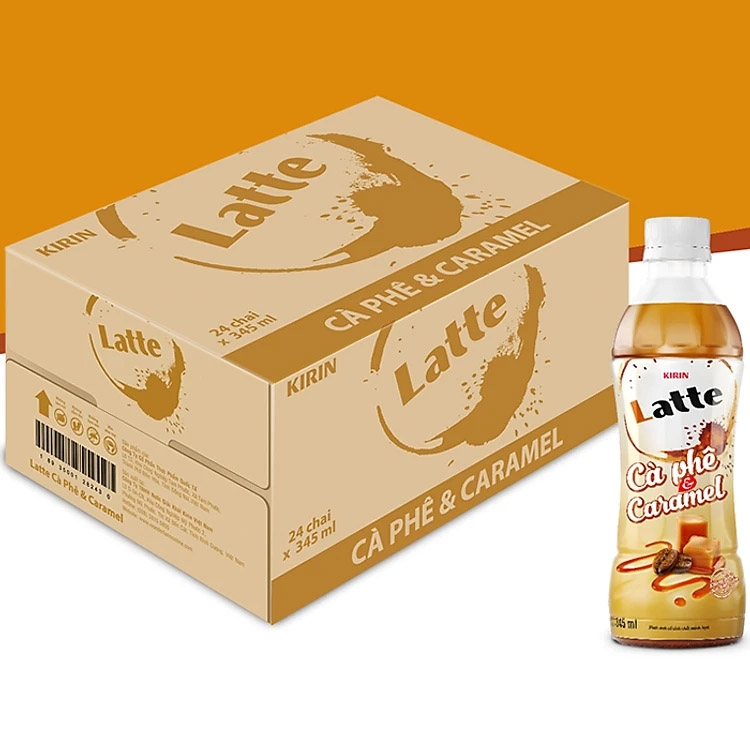 [Thùng 24 chai] Kirin Latte Thức Uống Pha Sữa Latte, Cà Phê & Caramel 345ml_210203
