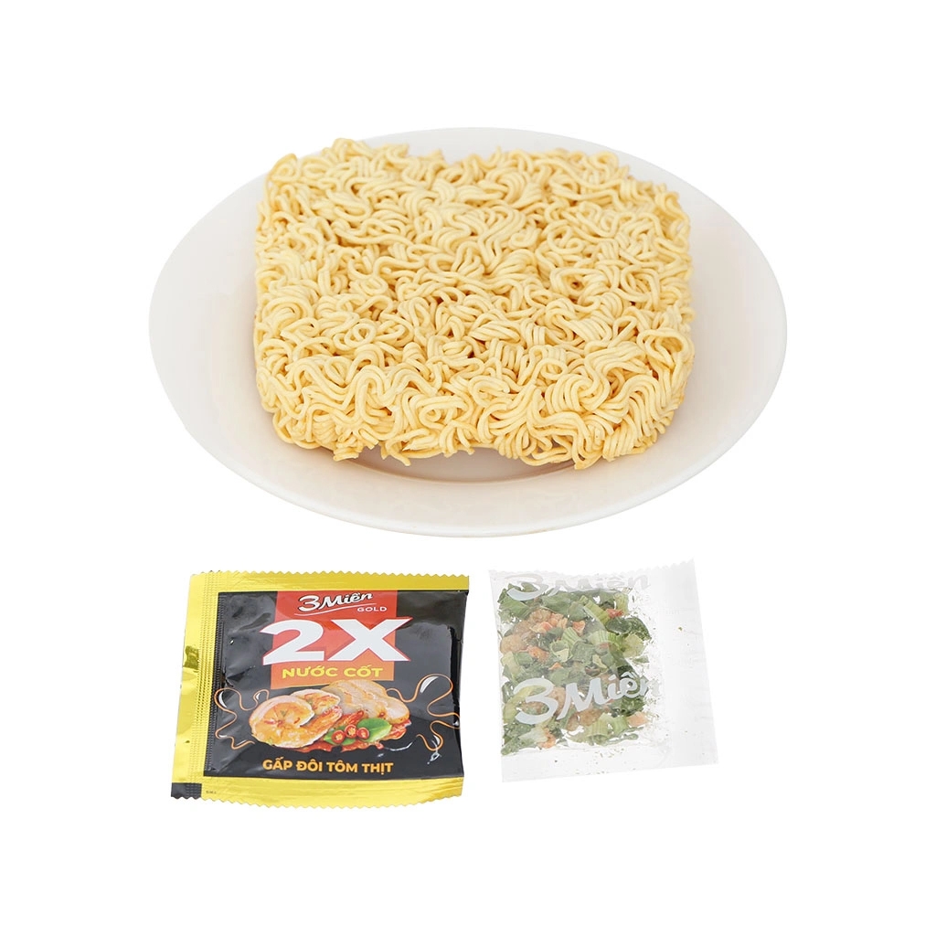 [THÙNG 30 GÓI] 3 Miền Gold Mì Tôm Chua Cay Đặc Biệt Nước Cốt Tôm Và Thịt Gói 75g