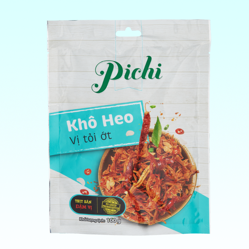 Combo 2 gói Pichi khô heo vị tỏi ớt 100g