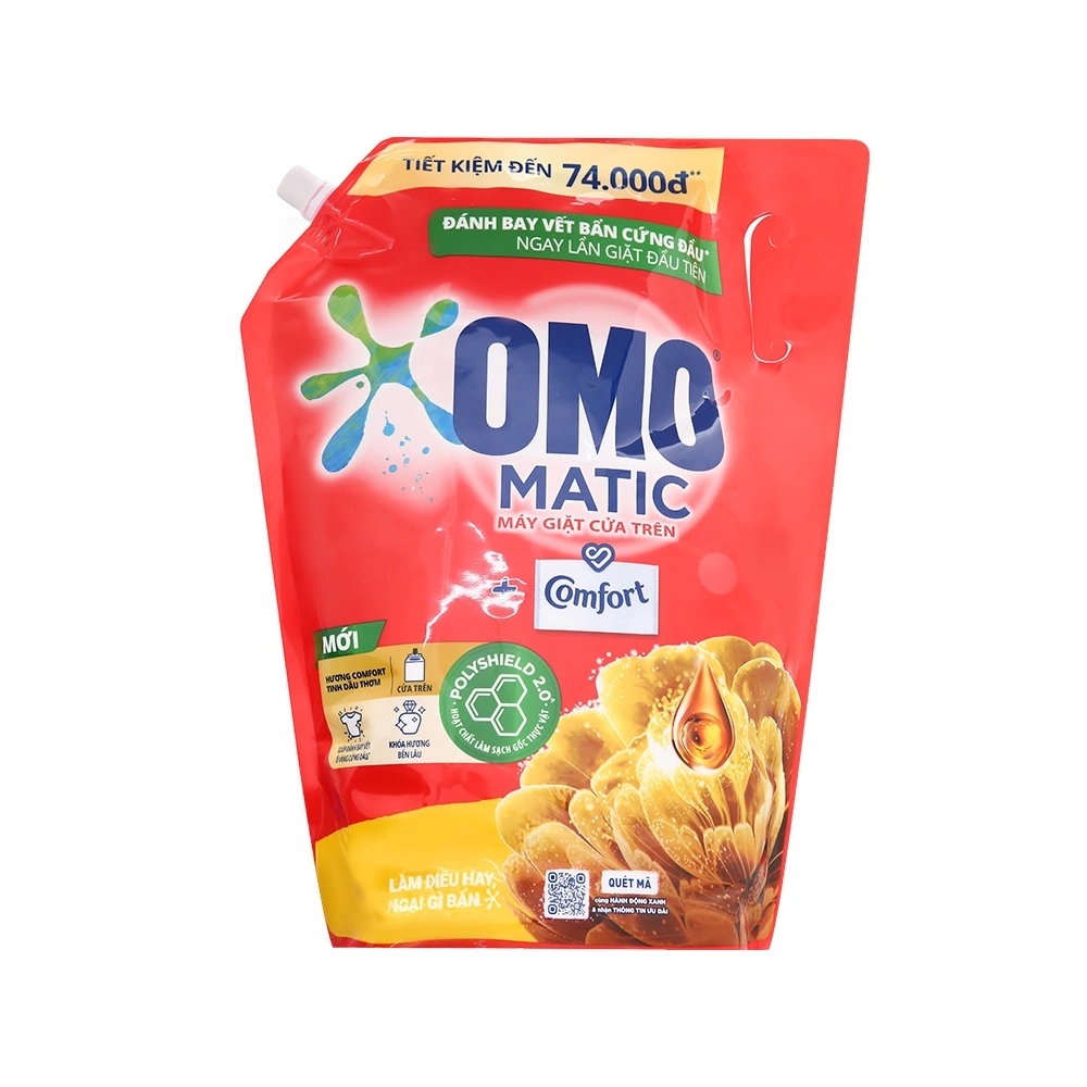 [THÙNG 4 TÚI] Omo Nước Giặt Matic Comfort Cửa Trên Tinh Dầu Nước Hoa Tinh Tế Túi 3.6kg