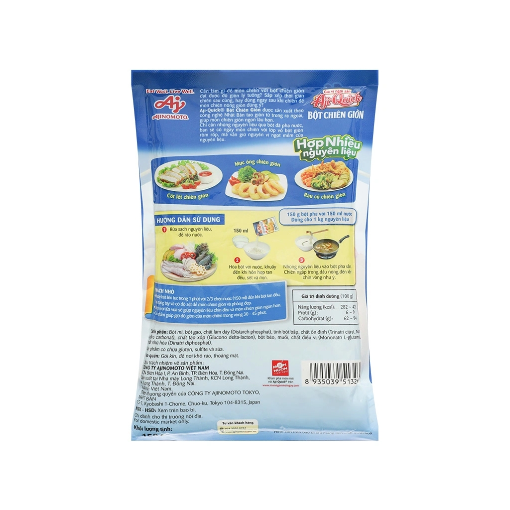 [THÙNG 16 GÓI] Aji-Quick Bột Chiên Giòn Lâu Rôm Rốp Gói 150g