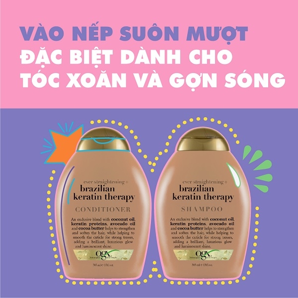 [HCM] Dầu gội OGX Keratin 385ml