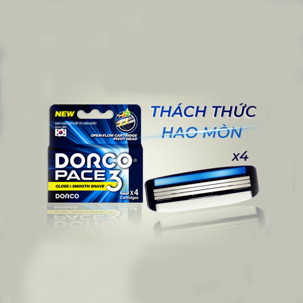 Combo 2 Bộ 3 đầu dao cạo Dorco 3 lưỡi TRA 4040