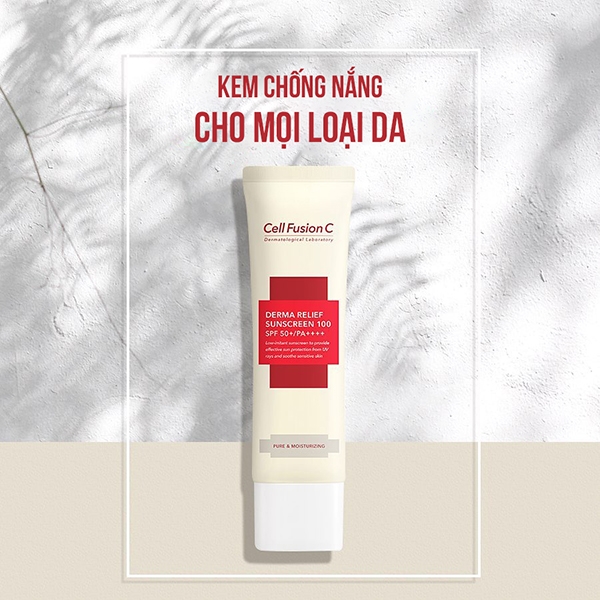 [HCM] Kem chống chống ánh sáng xanh Cell Fusion C Derma Relief Sunscreen 100 SPF50+/PA++++ 50ml