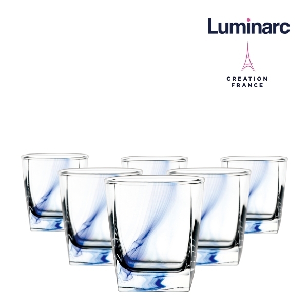 Bộ 06 Ly Thấp Thủy Tinh Luminarc Sterling Fluid Blue 300ml