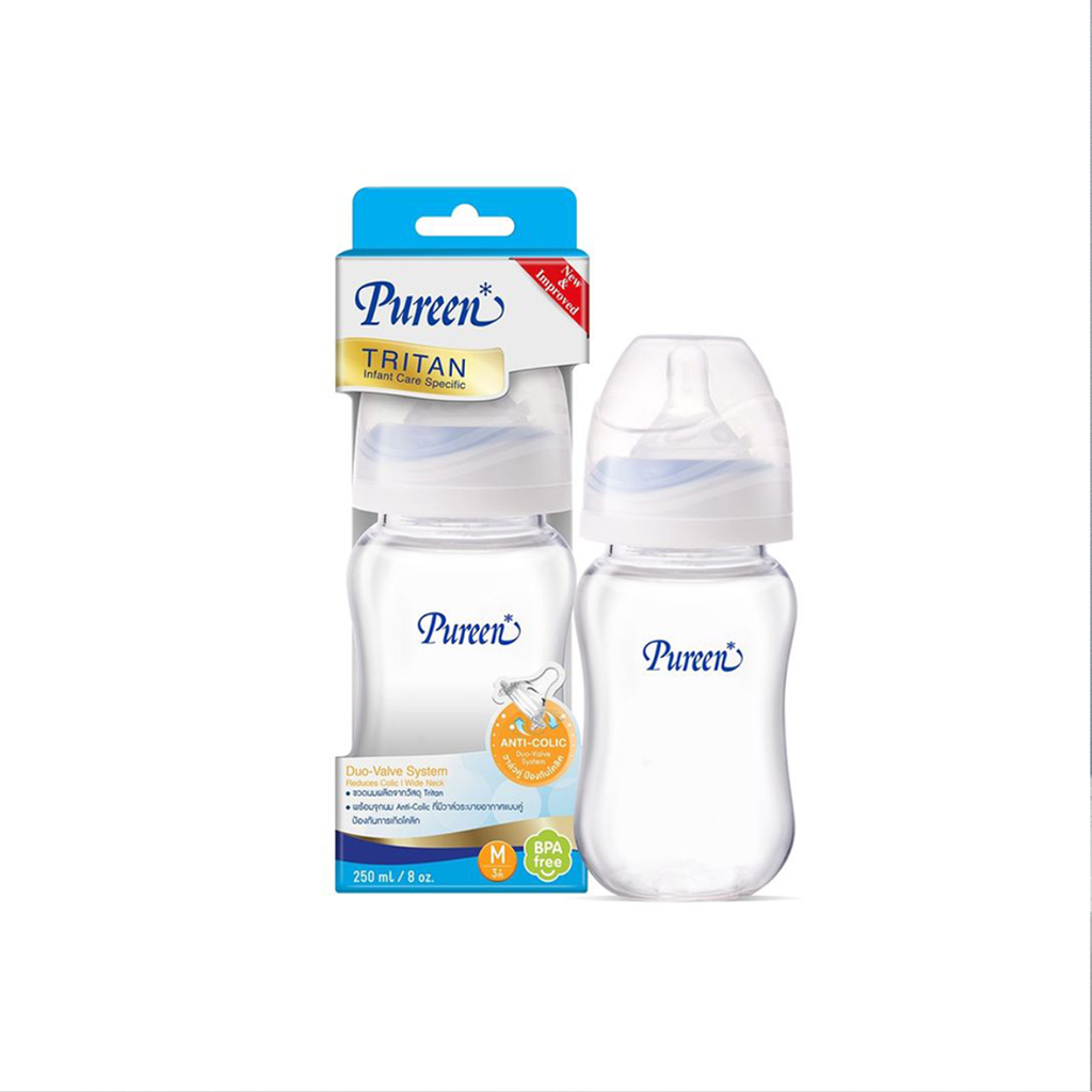 Combo 2 Bình sữa cổ rộng Pureen 250ml