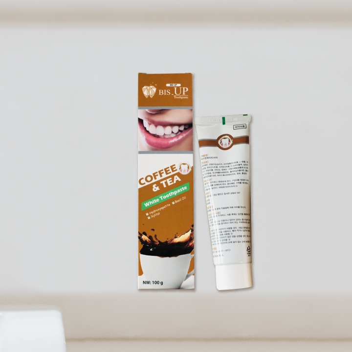 Combo 4 Hộp kem đánh răng Bis Up Coffee & Tea 100g