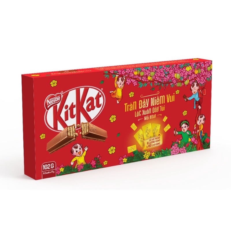 Socola Kitkat 102g “Pack 6 tết”