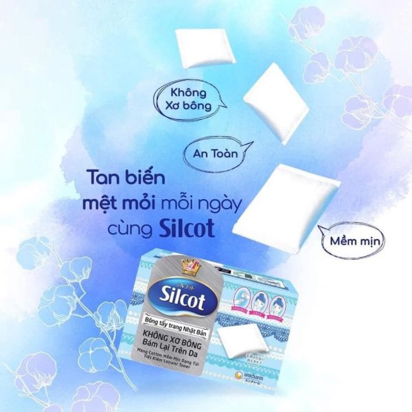 Bông tẩy trang cơ bản Silcot - Hộp 82 miếng - Mua 2 tặng 1 gift pack BVS Diana 16 miếng