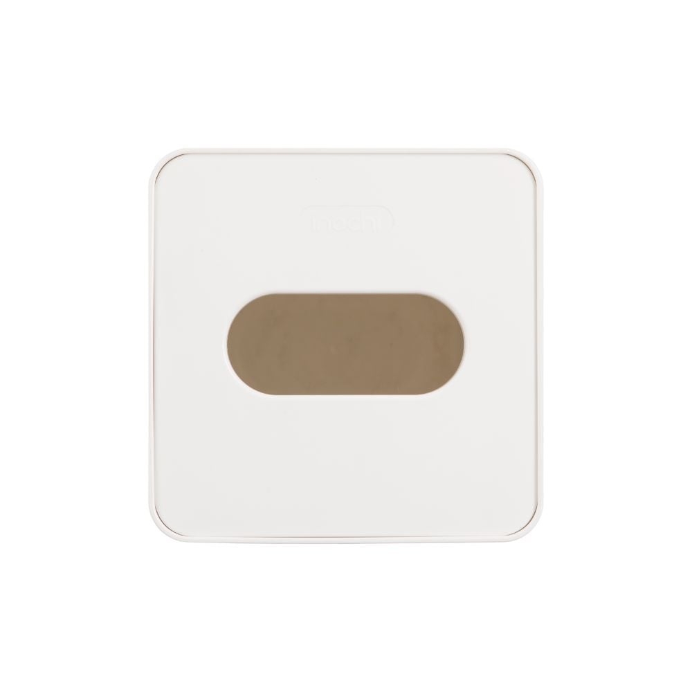 Hộp khăn giấy vuông Sano (nắp nhựa) - Trắng ngọc