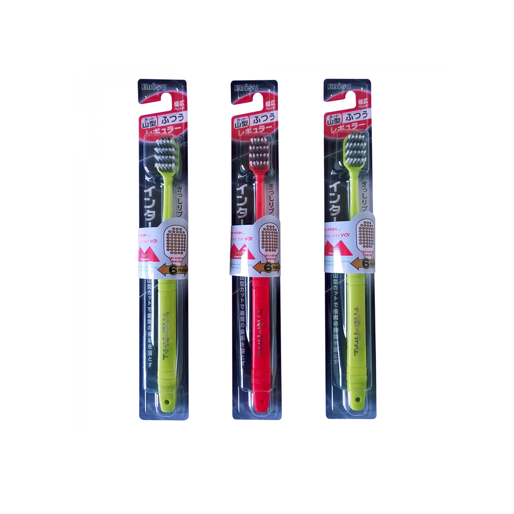 Combo 2 Bàn chải đánh răng Ebisu B-8063M Interfit Regular M