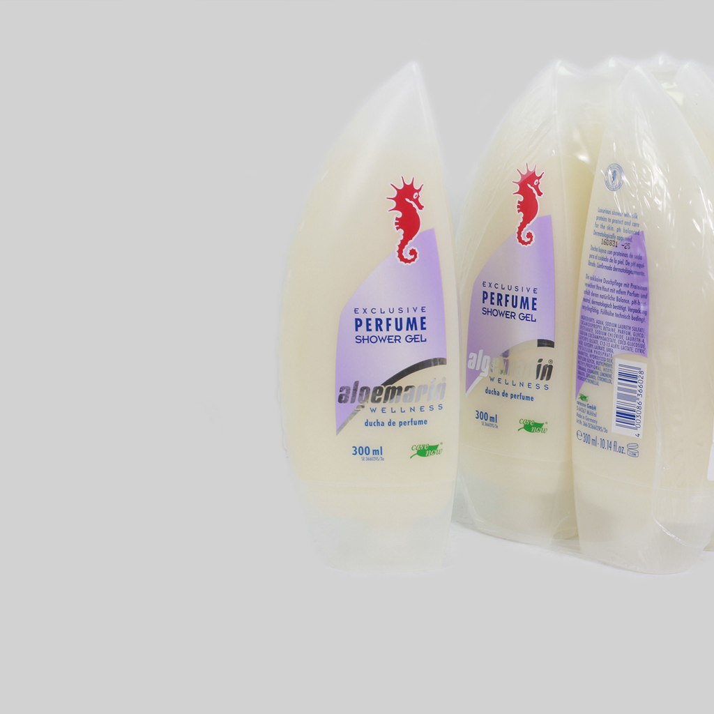 Combo 4 chai Sữa tắm cá ngựa hương nước hoa Algemarin 300ml