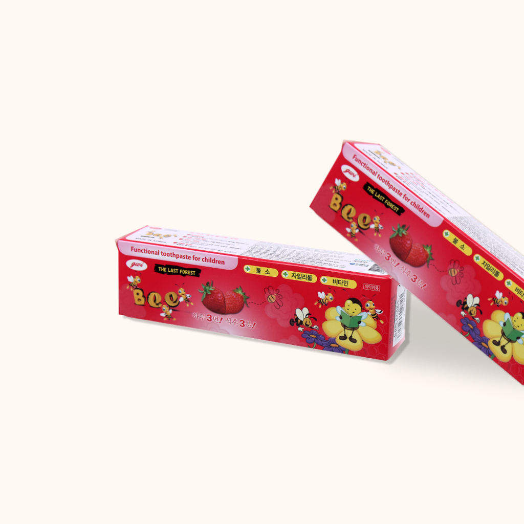 Combo 4 hộp kem đánh răng trẻ em Bee hương dâu 90g