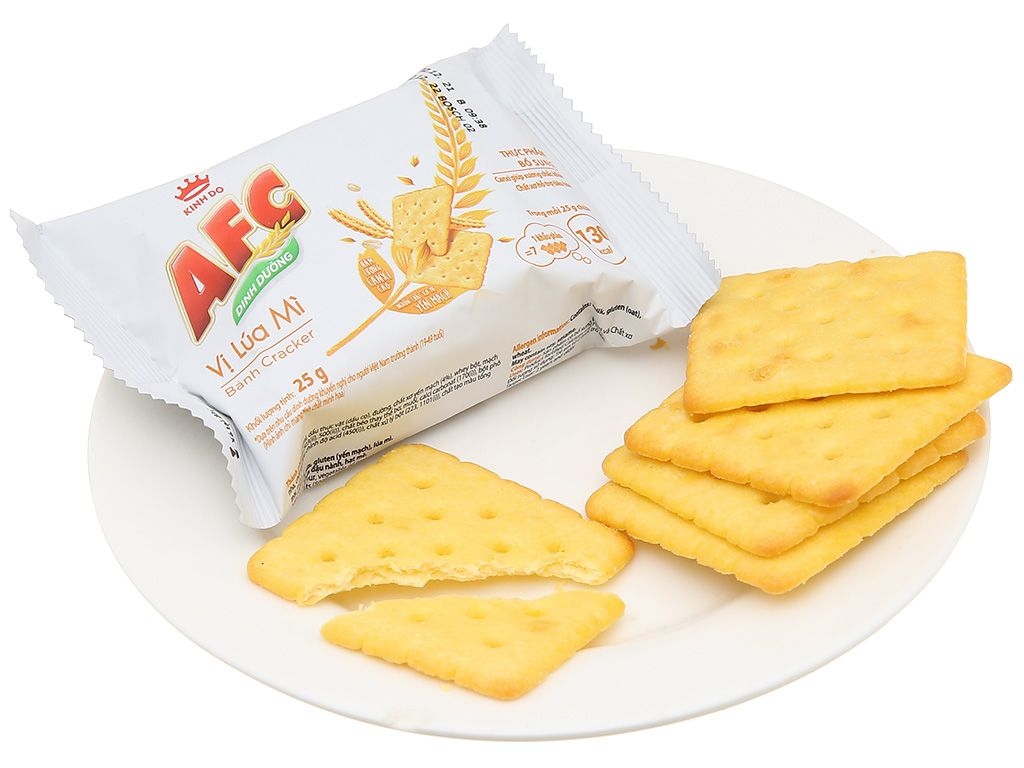 [THÙNG 16 HỘP] AFC Bánh Cracker Dinh Dưỡng Vị Lúa Mì Hộp 200g