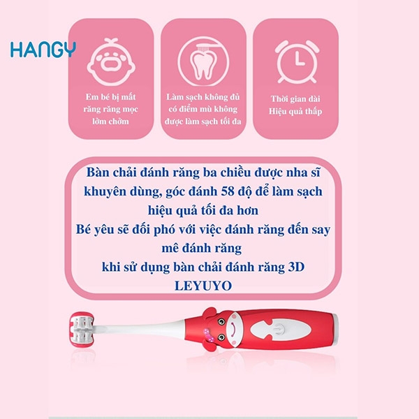 [HN] Bàn chải điện đánh răng 3D Leyuyo dành cho trẻ em