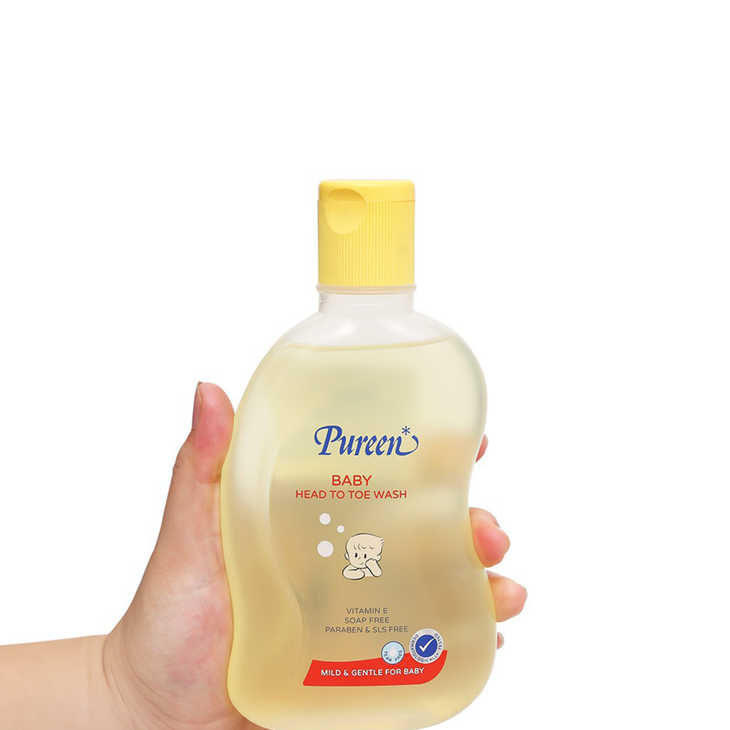 Combo 2 Sữa tắm gội toàn thân cho bé Pureen Vitamin B5 và Vitamin E 250ml