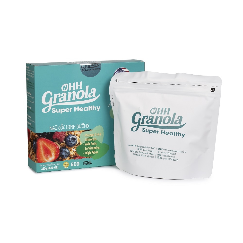 [HCM] Ngũ cốc dinh dưỡng Ohh Granola Super Healthy - Hộp 250g