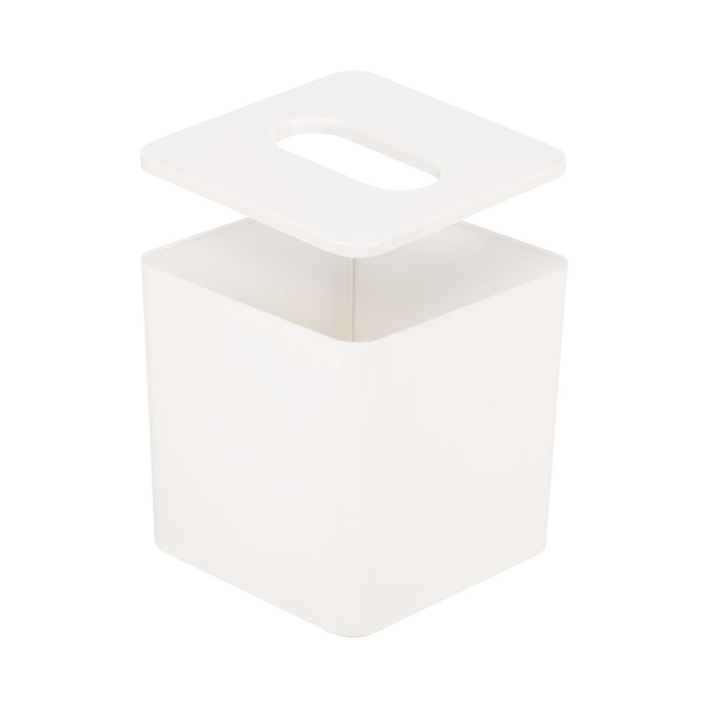 Hộp khăn giấy vuông Sano (nắp nhựa) - Trắng ngọc