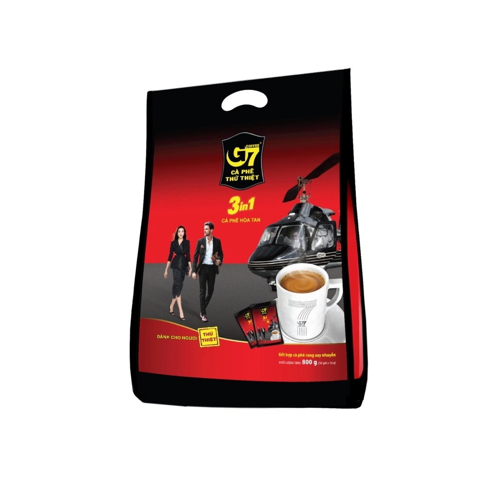 [THÙNG 10 TÚI] G7 Cà Phê Hòa Tan 3in1 Túi 800g (50 gói x 16g)