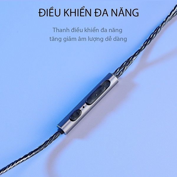 Tai nghe Semi-in-Ear thiết kế kim loại VIVAN Q12 - Xám