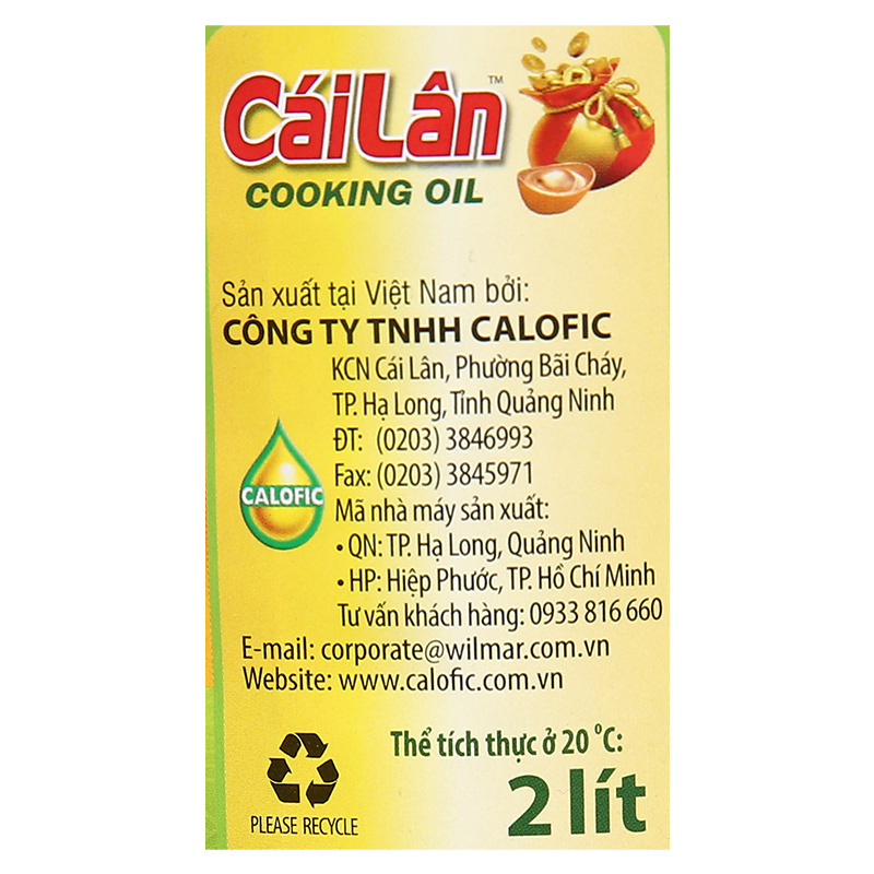 Dầu ăn Cái Lân 2L