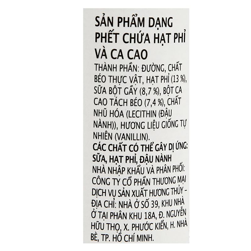 Sản phẩm dạng phết chứa hạt phỉ và cacao Nutella hộp 200g/ 350g