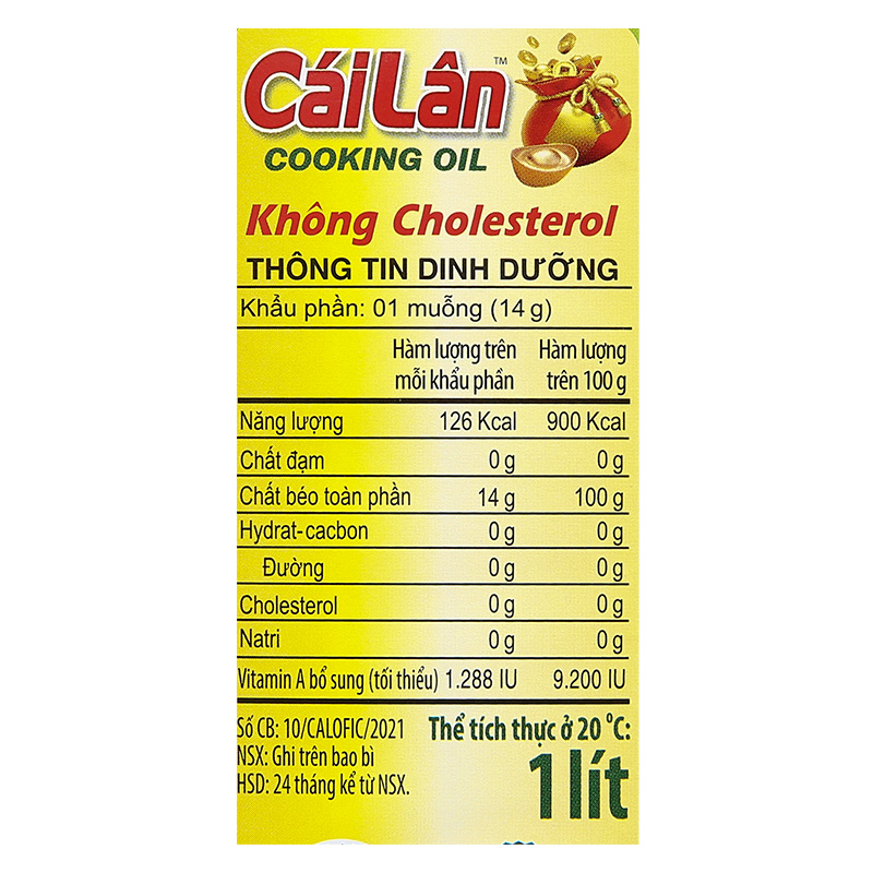Dầu ăn Cái Lân 1L