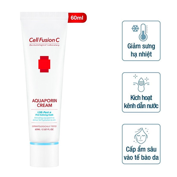Kem dưỡng cấp ẩm & dịu da khẩn cấp Cell Fusion C Aquaporin Cream 60ml