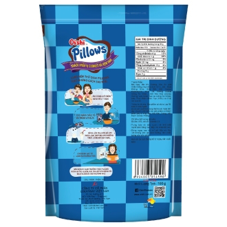 [THÙNG 20] Oishi Pillows Snack Nhân Vị Cookies Và Kem Vani Gói 80g