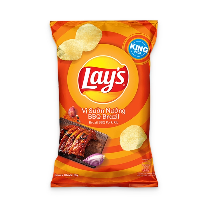 Lay's Vị Sườn Nướng BBQ Brazil gói 53g