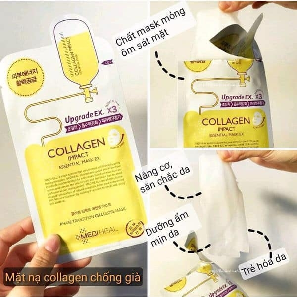 Mặt nạ ngăn ngừa lão hóa da Mediheal Collagen Impact Essential Mask - Miếng 25g