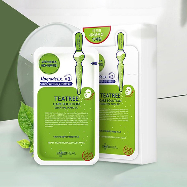 Mặt nạ tinh chất trà tràm ngăn ngừa mụn Mediheal Teatree Care Solution Essential Mask - Miếng 25g