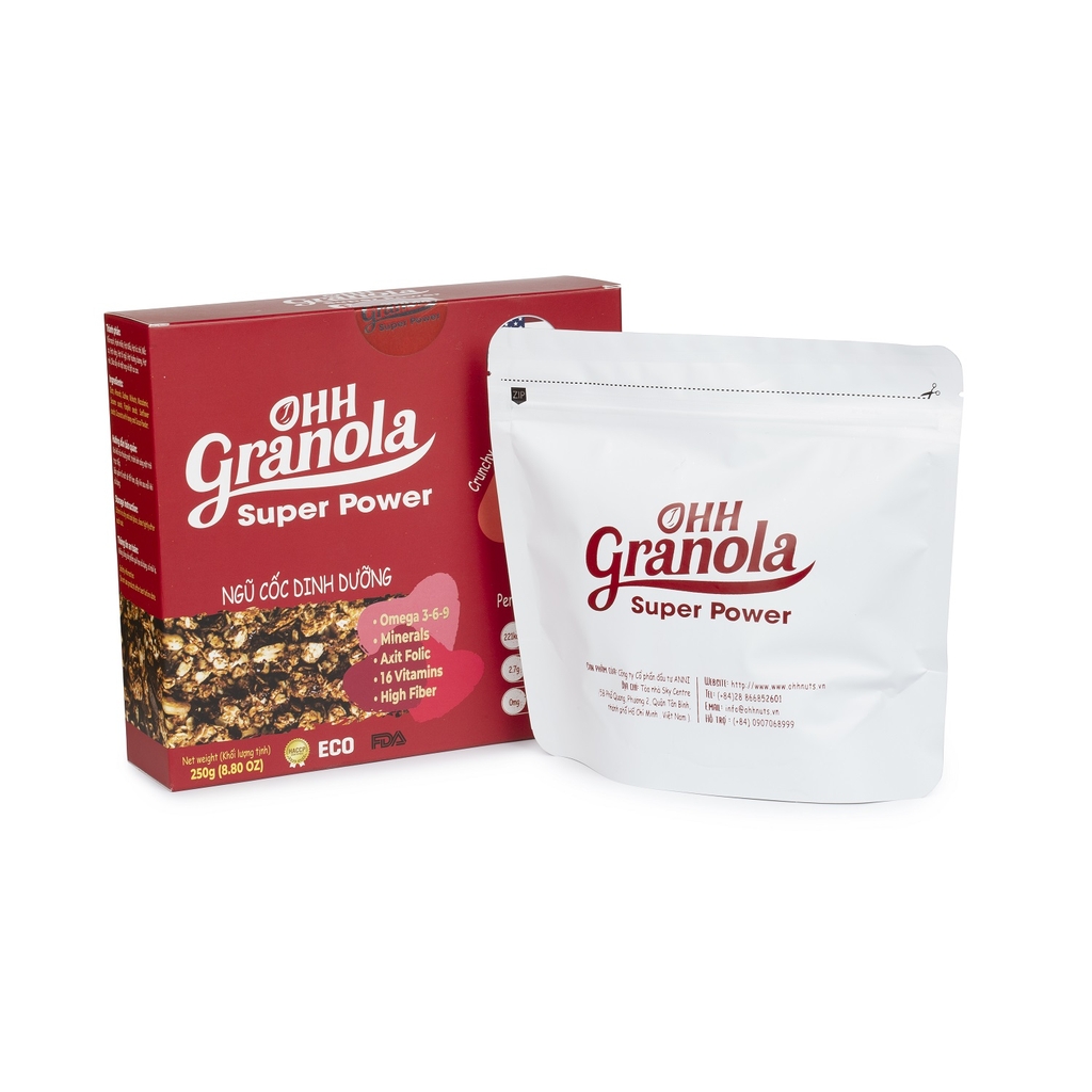 [HCM] Ngũ cốc dinh dưỡng Ohh Granola Super Power - Hộp 250g