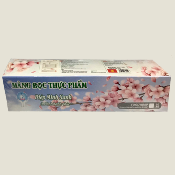 Màng bọc thực phẩm PVC tự phân hủy Diệp Minh Xanh 30cm x 50m