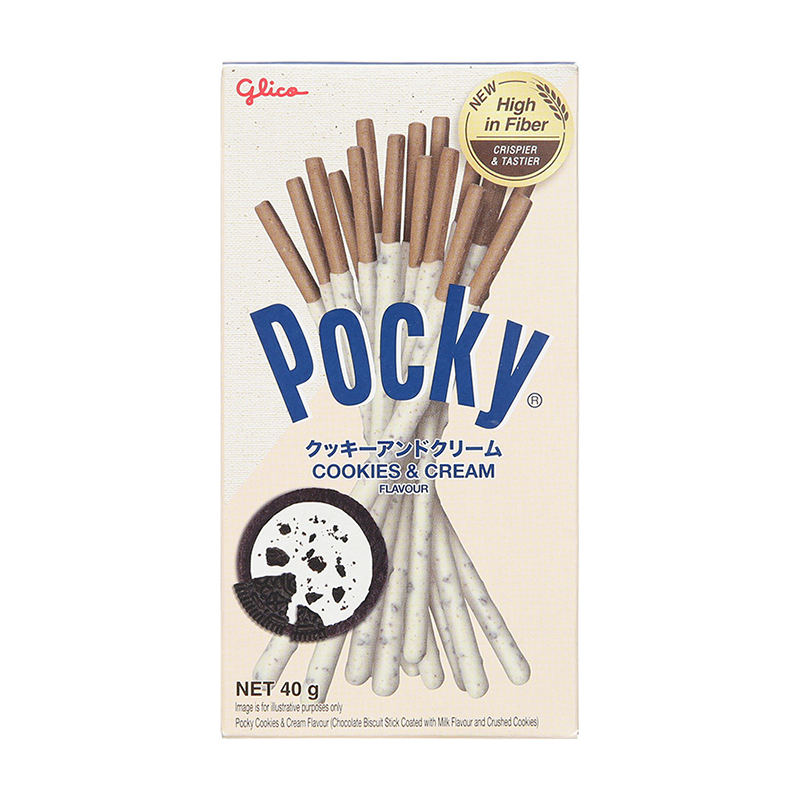 Bánh que Glico Pocky Cookie & Cream hộp 40g 120 que