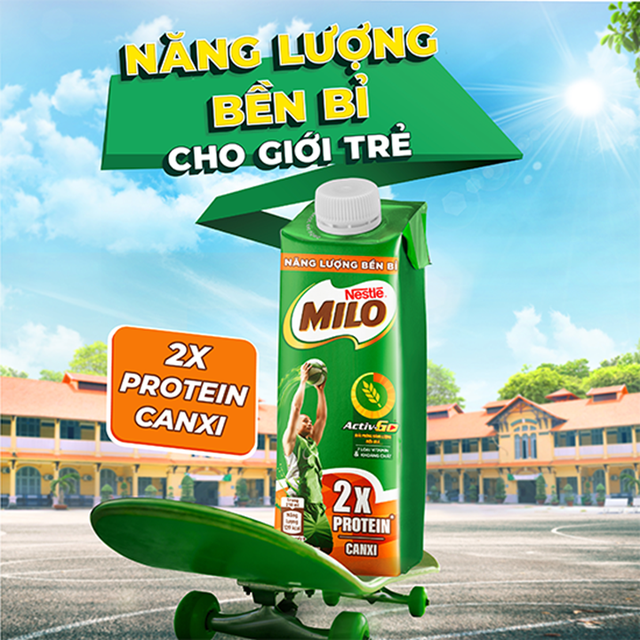 Thực phẩm bổ sung Sữa lúa mạch Milo Teen hộp nắp vặn 210ml