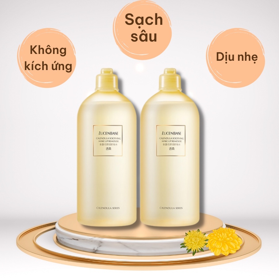 Tẩy trang hoa cúc Lucenbase làm sạch dịu da 500ml