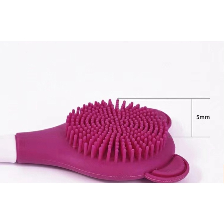 Cọ silicone hai đầu phết mặt nạ tiện dụng - Hồng đậm