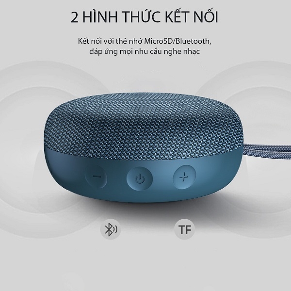 Loa Bluetooth VIVAN VS2 - Công suất 5W - Chống nước IPX6 - 6h phát nhạc - Xanh