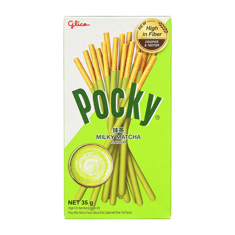Bánh que Glico Pocky Vị trà Xanh Matcha hộp 35g 120 que