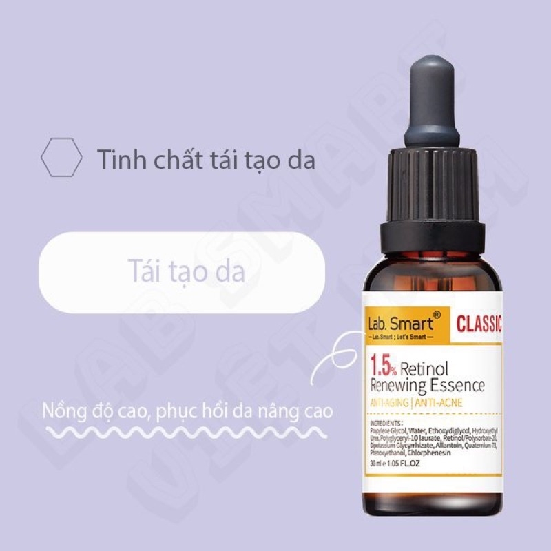 Tinh chất serum 1.5% Retinol Labsmart tái tạo da 30ml