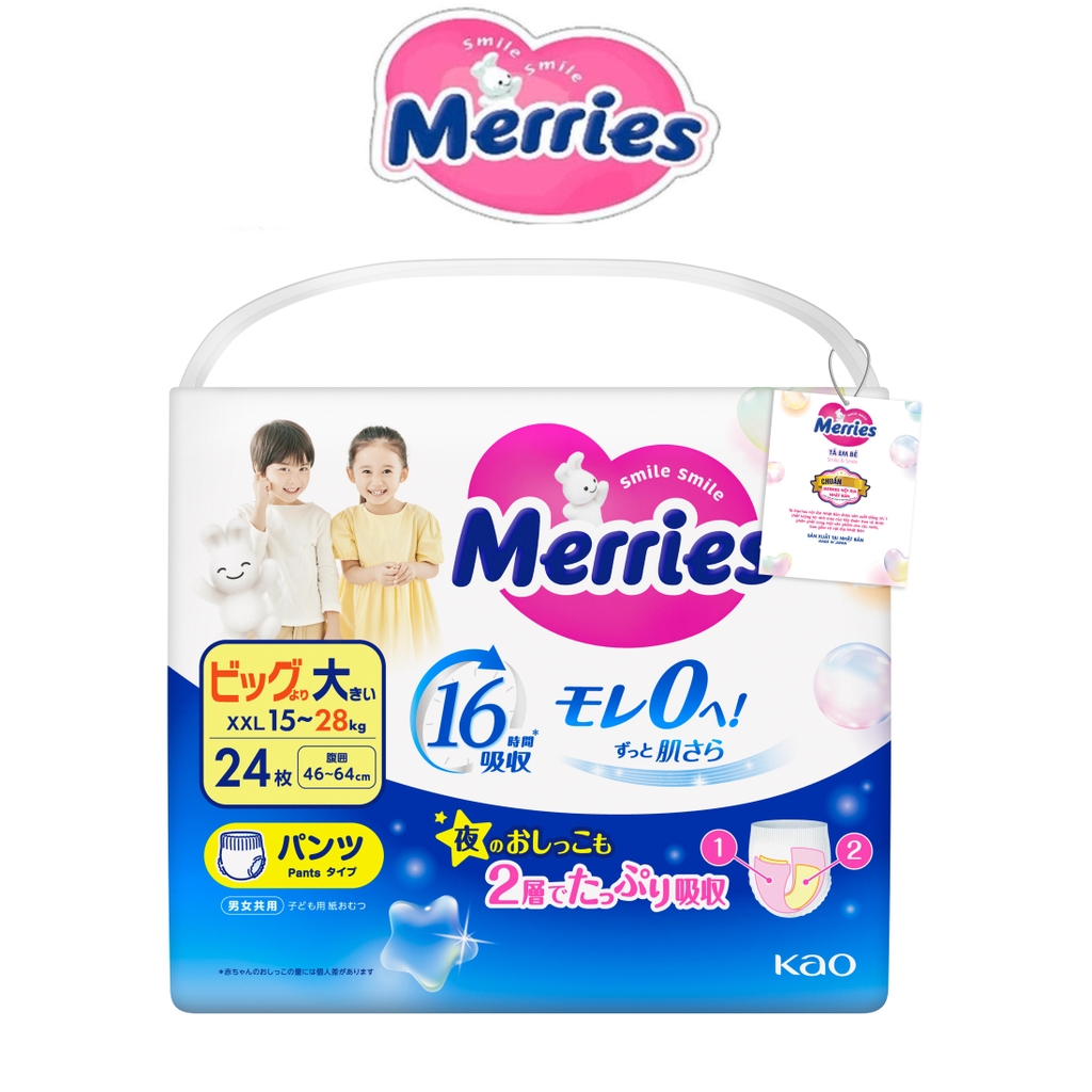 Merries Tã bỉm quần XXL24 cho bé