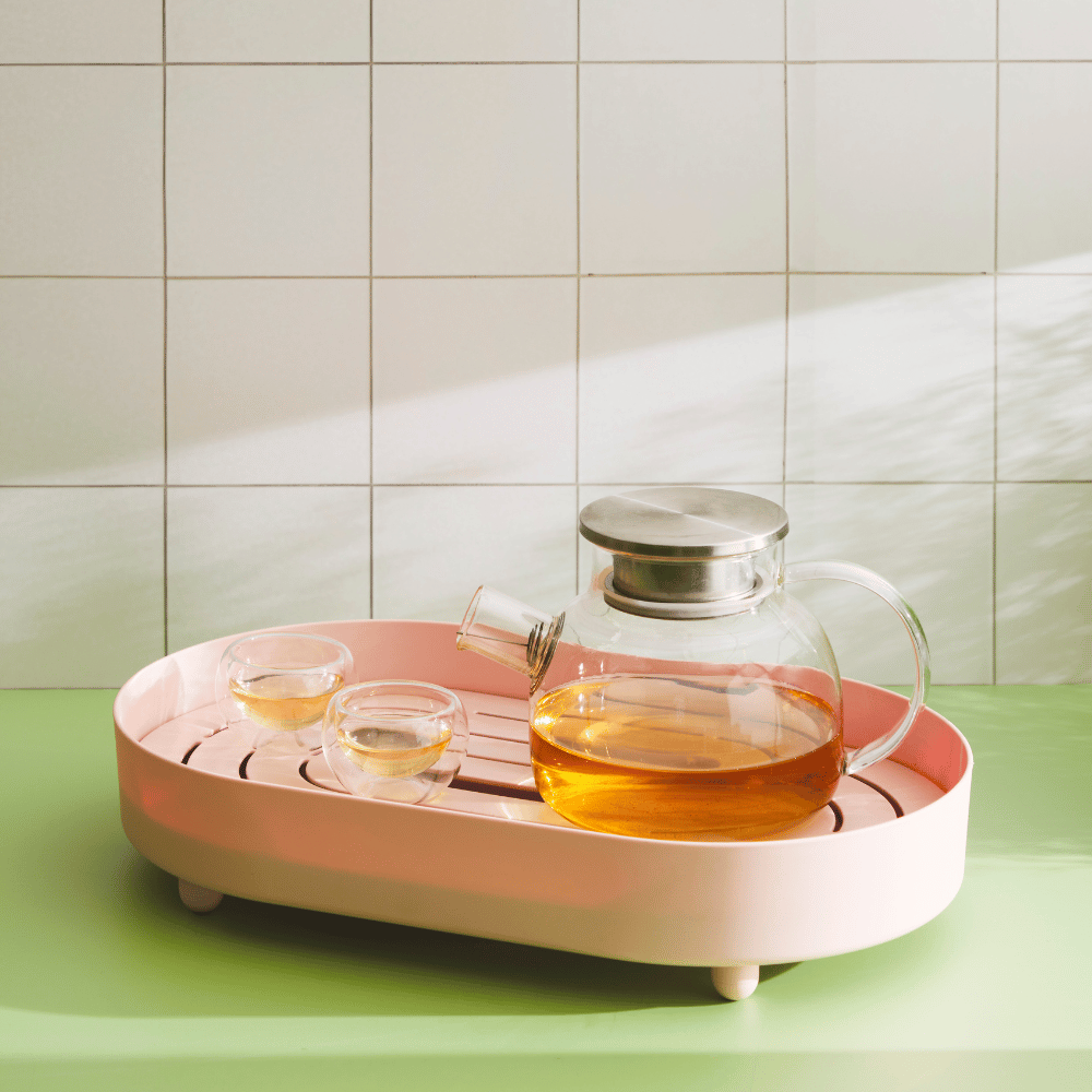 Khay úp cốc oval Sano - Hồng/ Xanh (giao ngẫu nhiên)