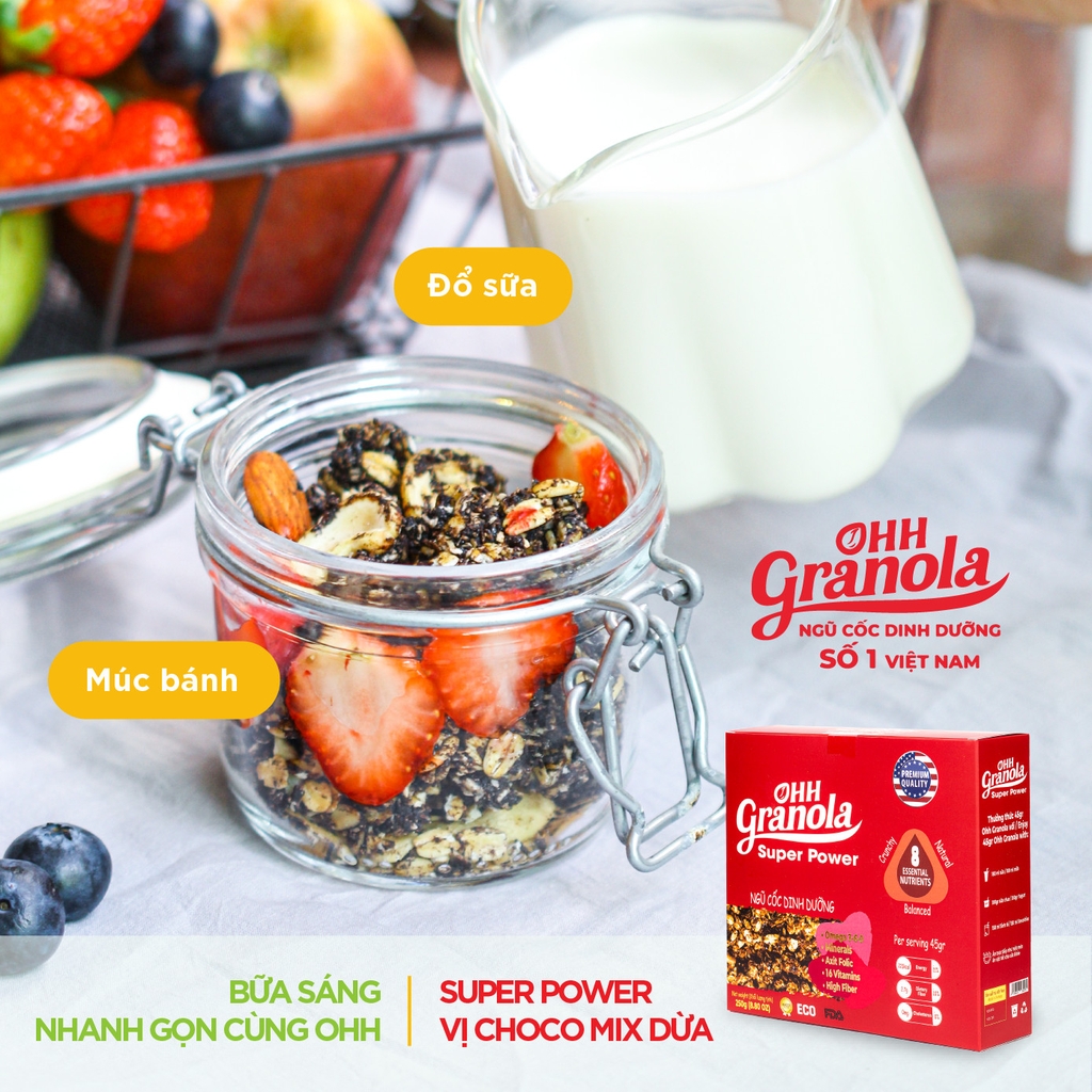 [HCM] Ngũ cốc dinh dưỡng Ohh Granola Super Power - Hộp 250g