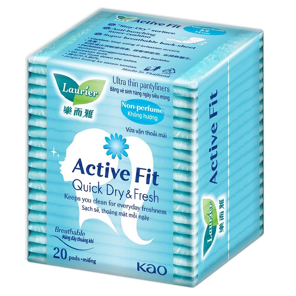 Laurier Băng vệ sinh hàng ngày không hương Active Fit 20 miếng