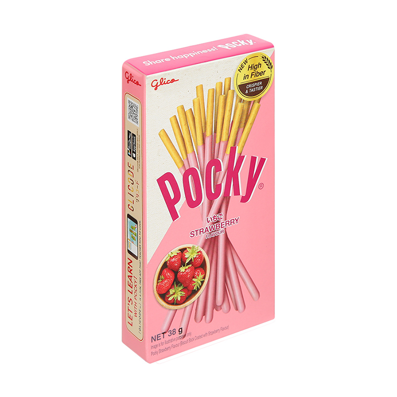 Bánh que Glico Pocky Vị Dâu hộp 38g 120 que