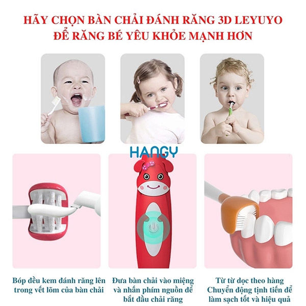 [HN] Bàn chải điện đánh răng 3D Leyuyo dành cho trẻ em