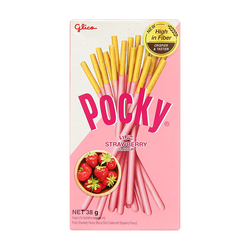 Bánh que Glico Pocky Vị Dâu hộp 38g 120 que
