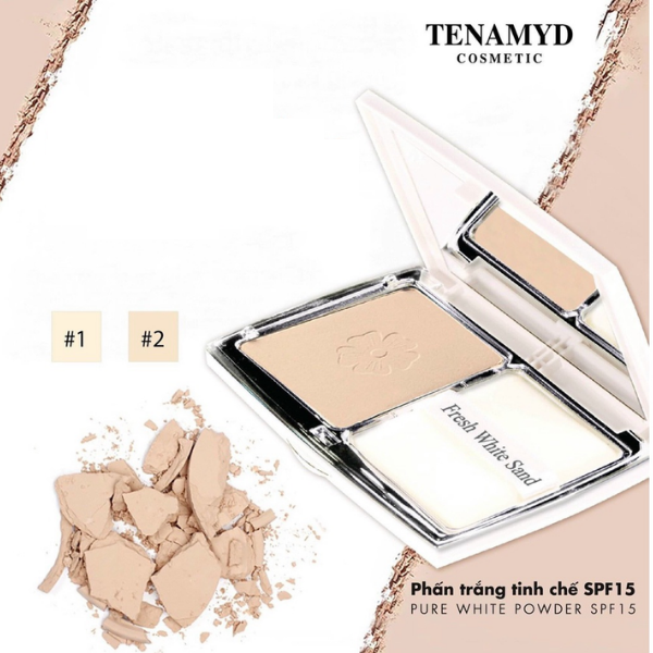 [HCM] Phấn trắng tinh chế Fresh White Sand By Tenamyd Pure White Powder SPF15 - Hộp 14.5g