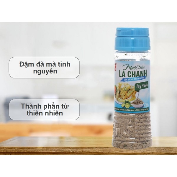 [HCM] Muối tiêu lá chanh Tinh Nguyên Lemon Leaf Pepper Salt - Hũ 90g